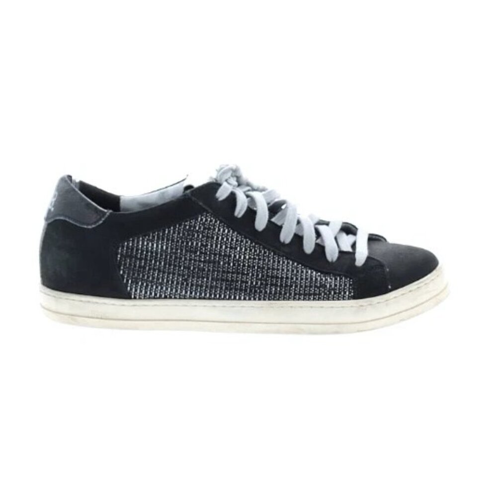 P448 Black and Silver Sparkle Women's Sneakers